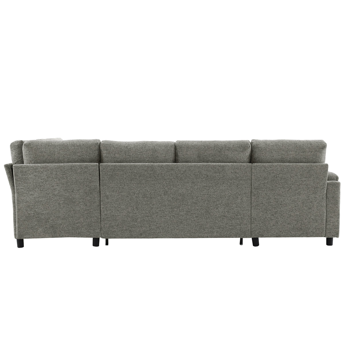 Light grey Anthony & Home chenille sectional sofa bed with plush cushions and modern design, exclusive edition for versatile comfort