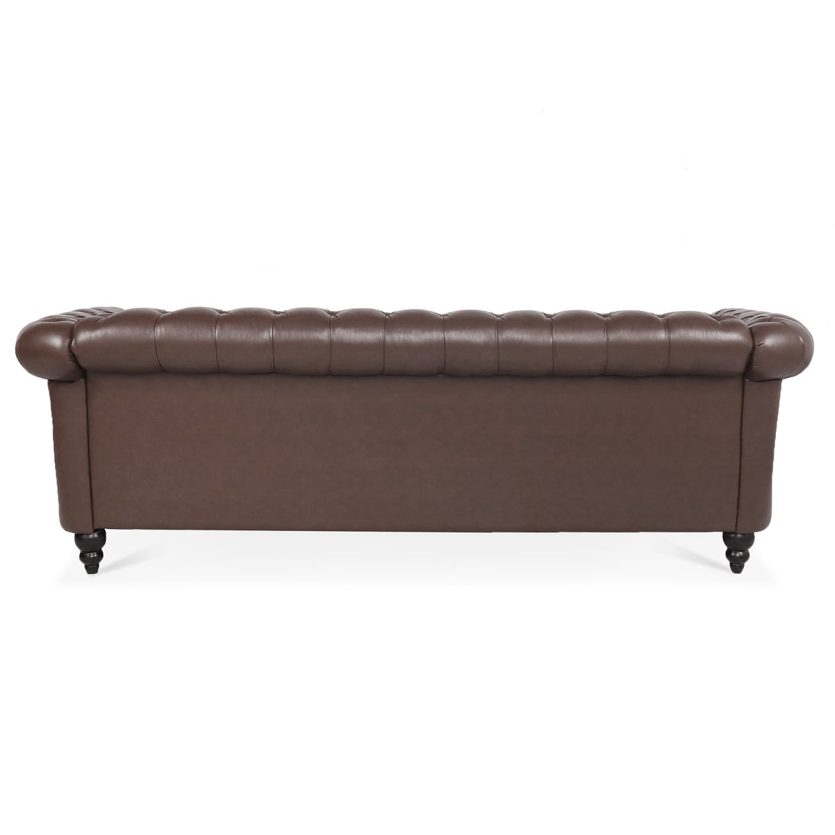 Anthony & Home Chesterfield sofa with Birch wood legs, classic tufted design, in a stylish living room setting