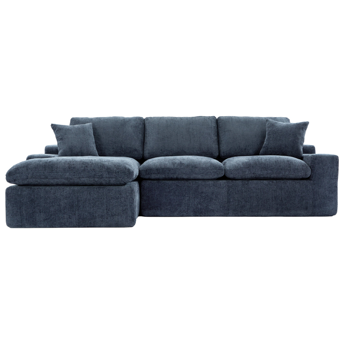 Cloud chenille sectional sofa by Anthony & Home, featuring plush, cloud-like cushions and a modern design for comfortable lounging.
