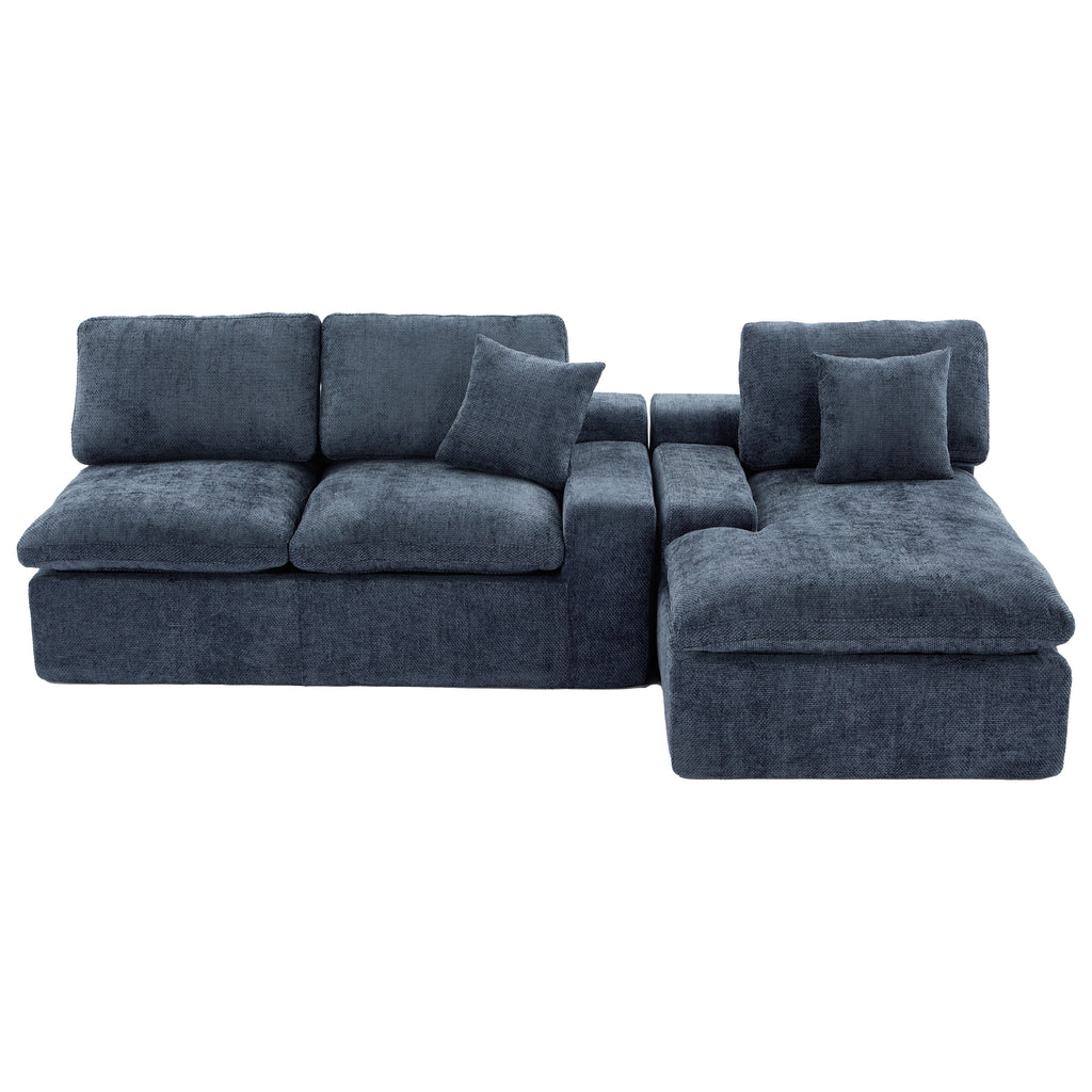 Anthony & Home Cloud Chenille Sectional Sofa, limited edition, with plush cloud-like chenille fabric and modern design in a living room setting.