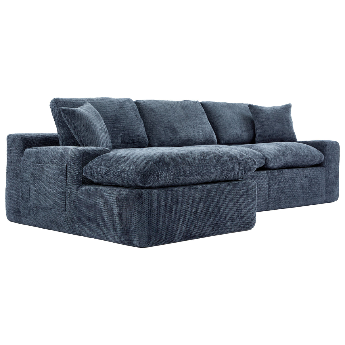 Limited edition Cloud Chenille sectional sofa by Anthony & Home, showing plush, cloud-like cushions and modern design in a living room setting.