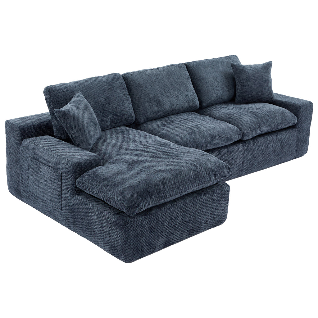Cloud Chenille Sectional Sofa by Anthony & Home, luxurious soft fabric with plush cushions and modern design in a stylish living room setting.