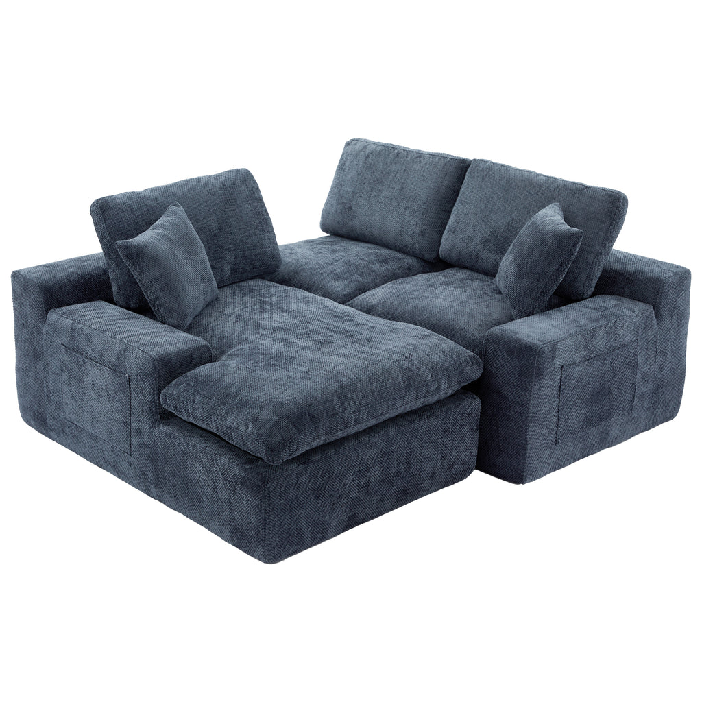 Anthony & Home Cloud Chenille sectional sofa, limited edition, with plush cushions and modern design in a cozy living room setting.