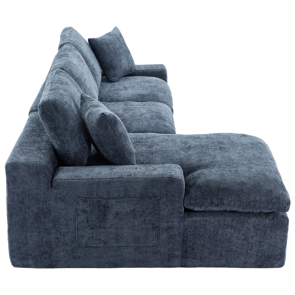 Anthony & Home Cloud Chenille Sectional Sofa, limited edition, soft plush fabric with modern sectional design in a cozy living room setting.