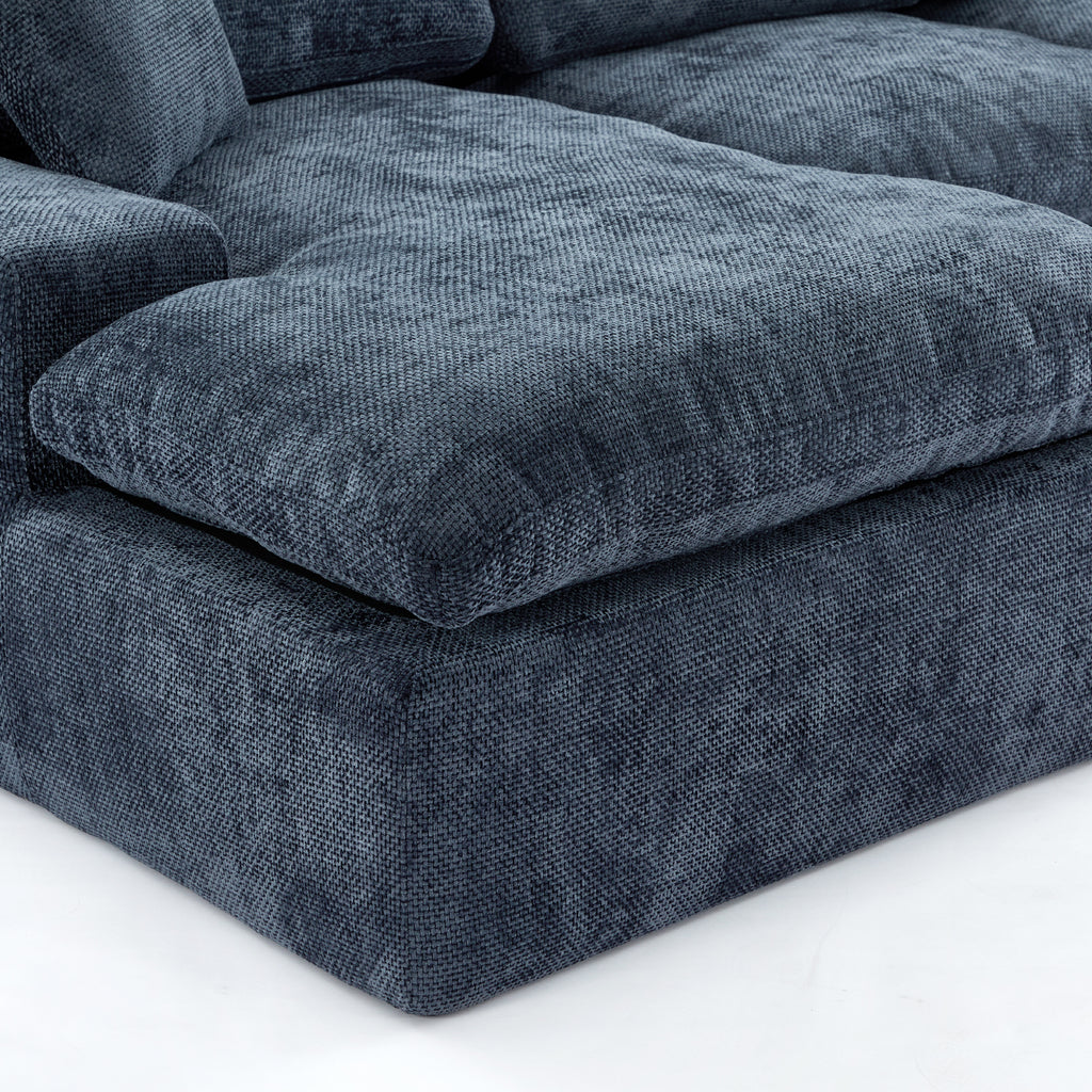 Anthony & Home cloud chenille sectional sofa, limited edition, with plush cushions and modern design in a cozy living room setting.