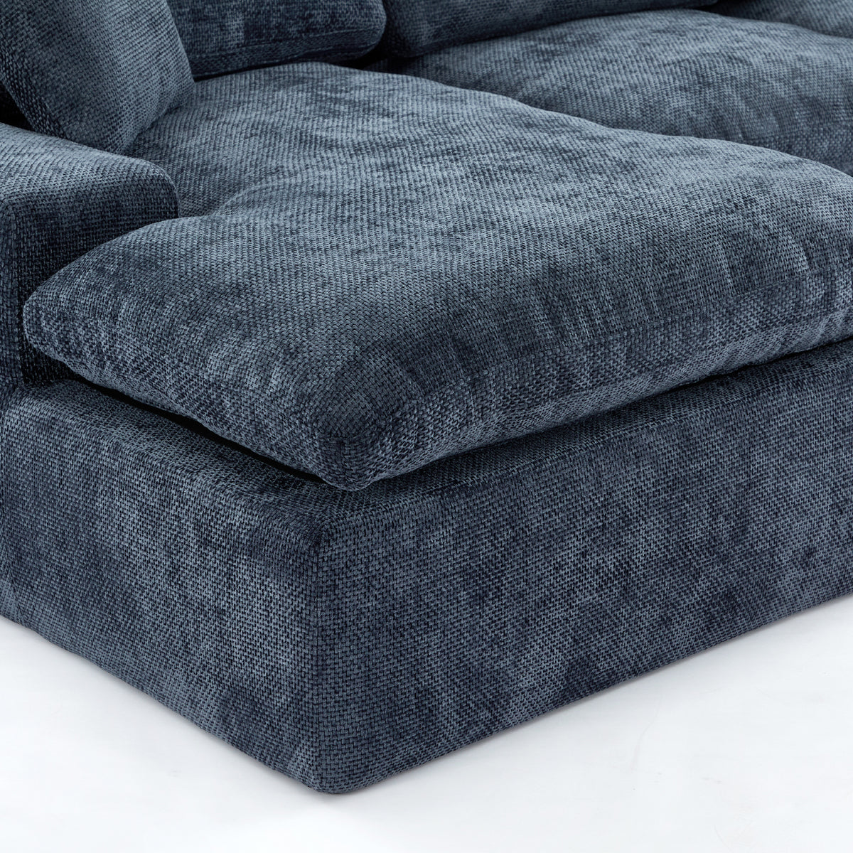 Anthony & Home cloud chenille sectional sofa, limited edition, with plush cushions and modern design in a cozy living room setting.