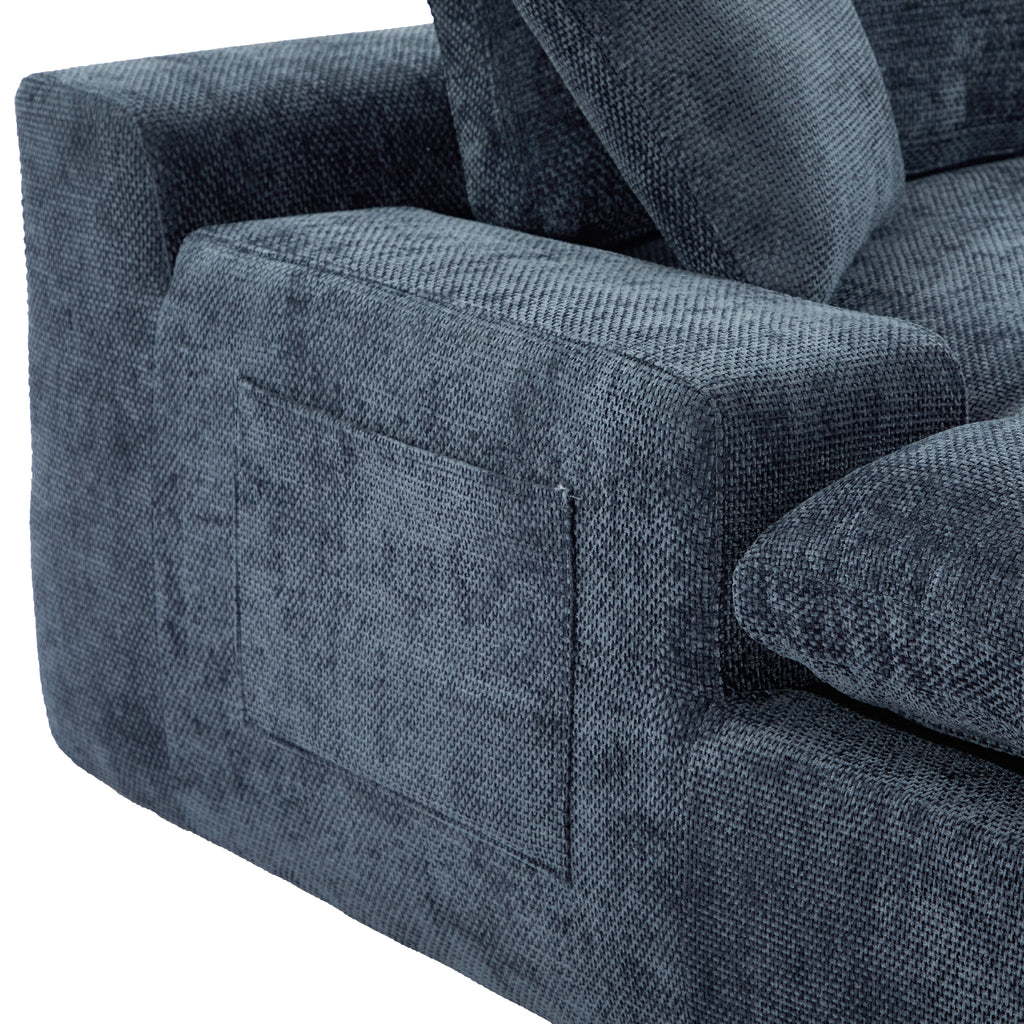 Anthony & Home Cloud Chenille Sectional Sofa, limited edition with plush fabric, modern design and spacious seating arrangement.