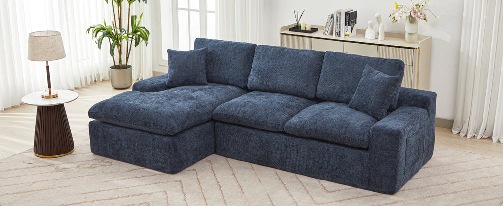 Anthony & Home Cloud Chenille Sectional Sofa, limited edition, showing plush, cloud-like chenille fabric and modern sectional design.