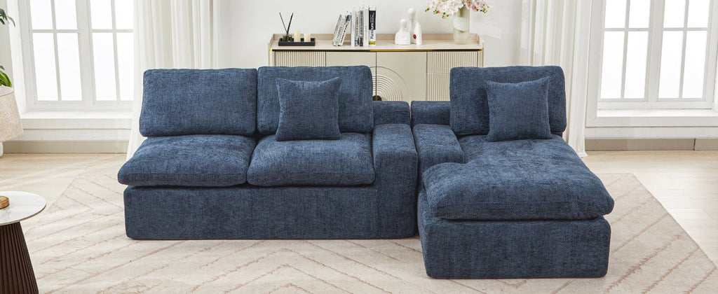 Anthony & Home Cloud Chenille sectional sofa, limited edition, with plush cushions and modern design, shown in a cozy living room setting.