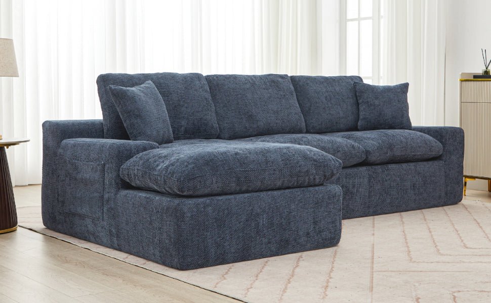 Anthony & Home Cloud Chenille Sectional Sofa in limited edition, featuring plush chenille fabric and modern sectional design.