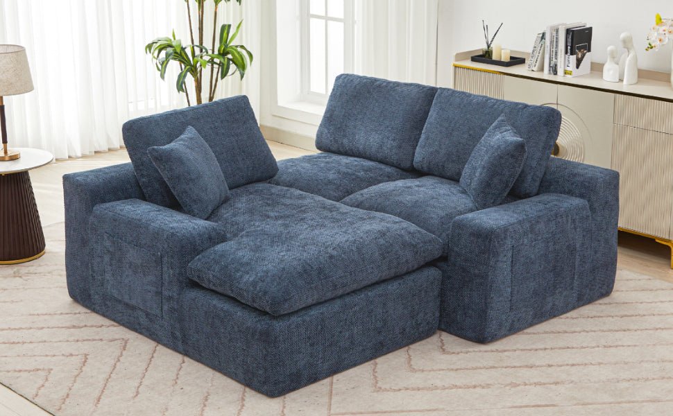 Anthony & Home Cloud Chenille Sectional Sofa, limited edition, showing plush cloud-like fabric with spacious seating and modern design.