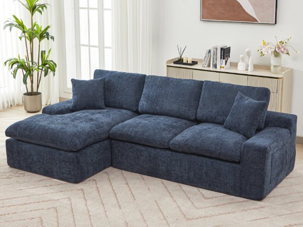 Anthony & Home Cloud Chenille sectional sofa, limited edition, with plush cushions and modern design in a cozy living room setting.