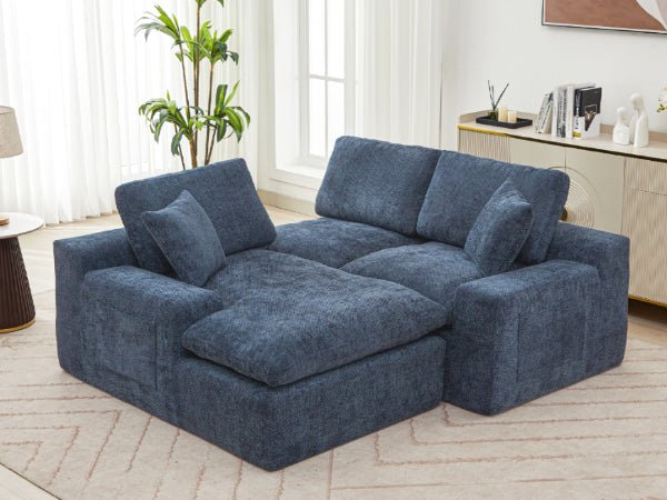Soft cloud chenille sectional sofa by Anthony & Home, featuring plush cushions and modern design in a limited edition style.