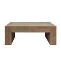 Distressed natural finish engineered wood coffee table with sturdy legs, modern design, and Anthony & Home branding.