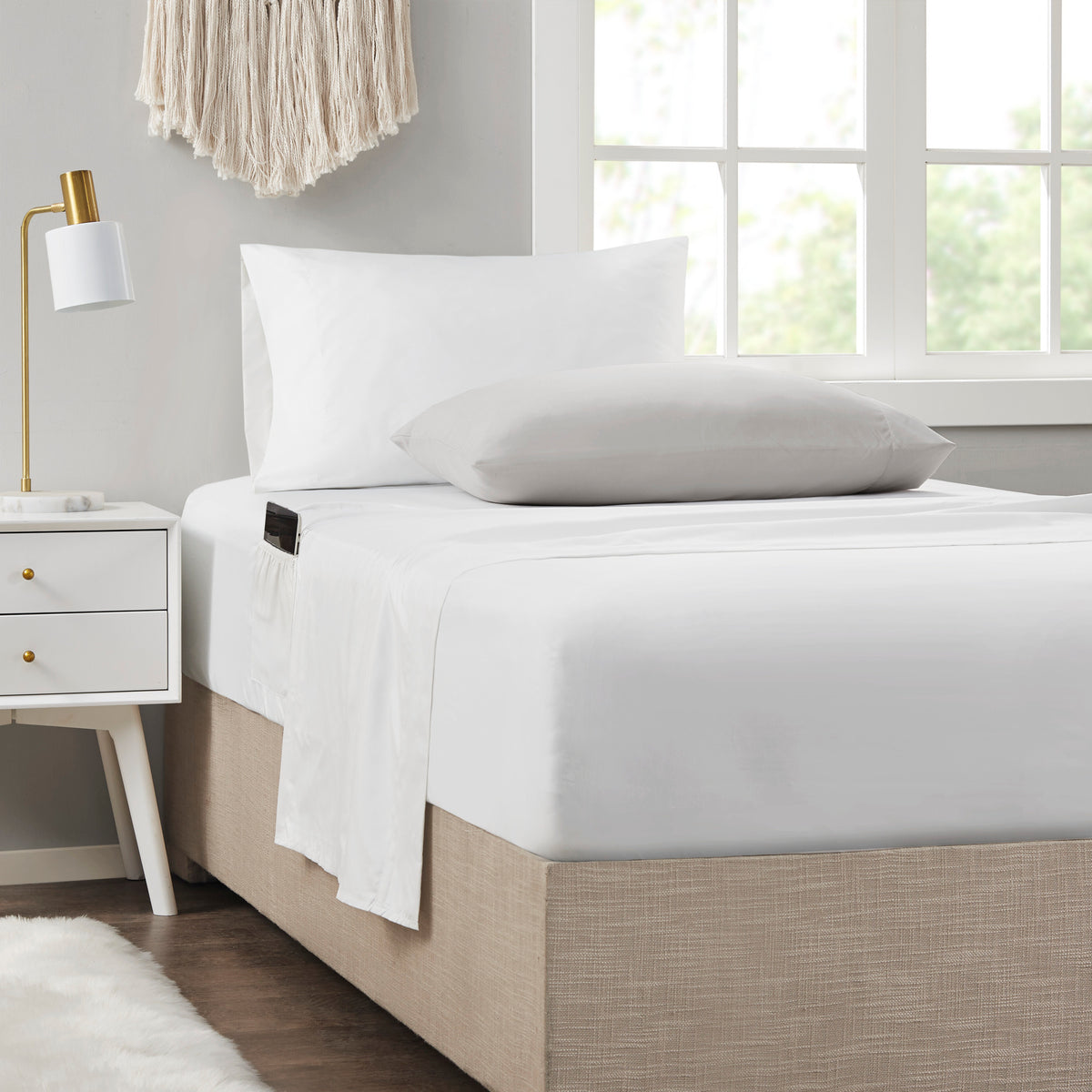 Anthony & Home Comforter Set Luxe Collection with botanical motif, soft fabric, and decorative pillows for a stylish bedroom decor.