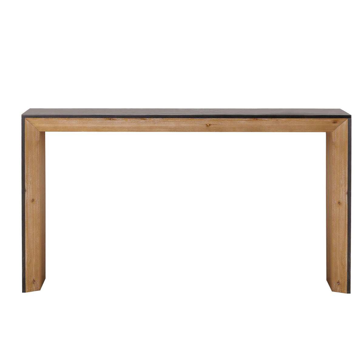 Modern rustic console table by Anthony & Home with engineered wood and powder-coated finish, limited edition design.