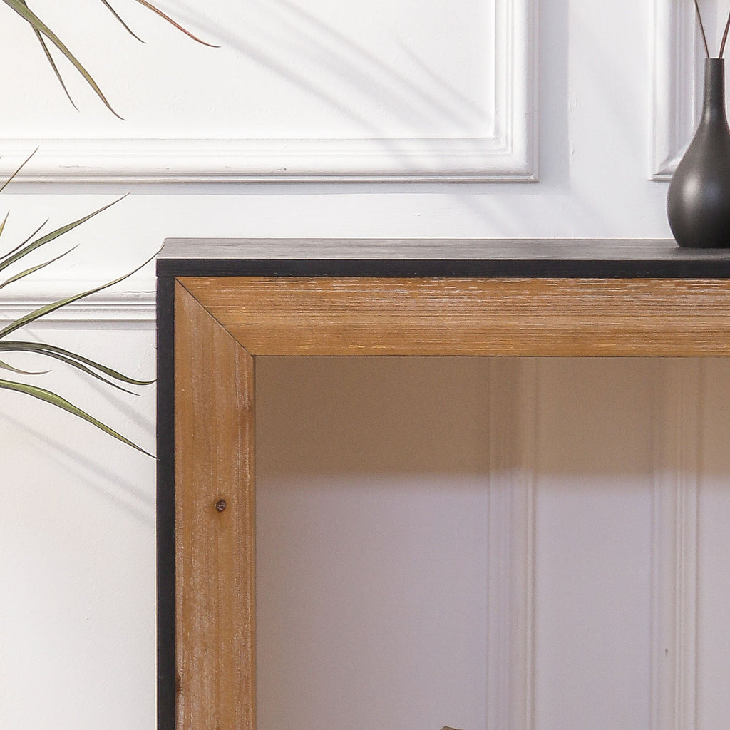 Modern rustic Anthony & Home console table with engineered wood and powder-coated finish from the Limited Edition collection.