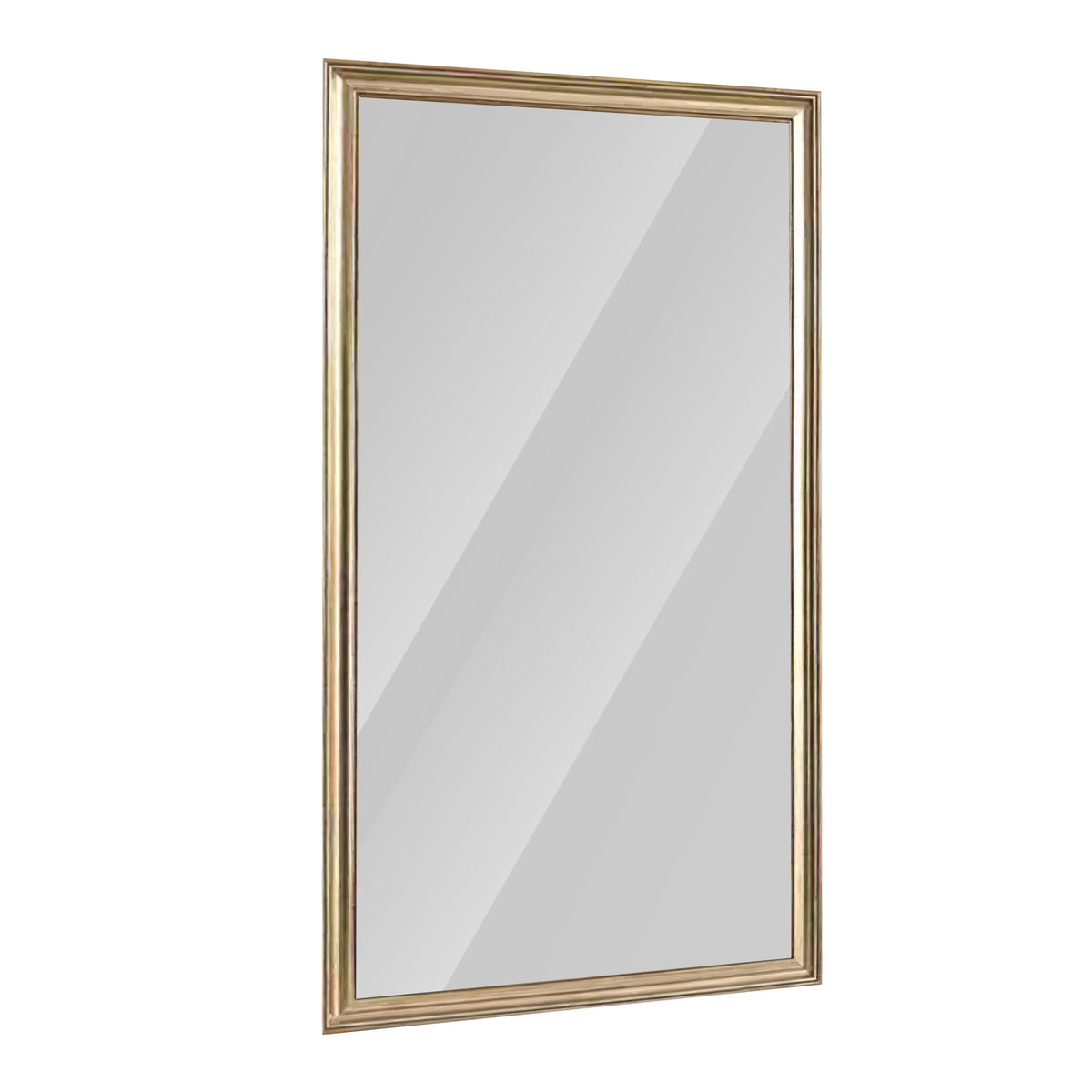 Copper finish full-body mirror with wood frame, elegant floor mirror from Anthony & Home's exclusive collection.