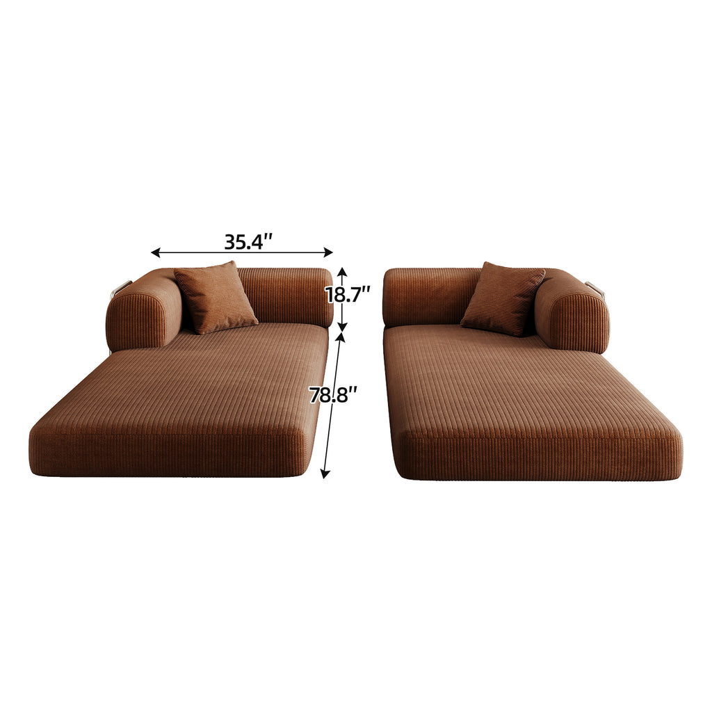 Corduroy Studio Convertible Sofa Bed by Anthony & Home, featuring a sleek design with plush fabric and versatile seating and sleeping options.