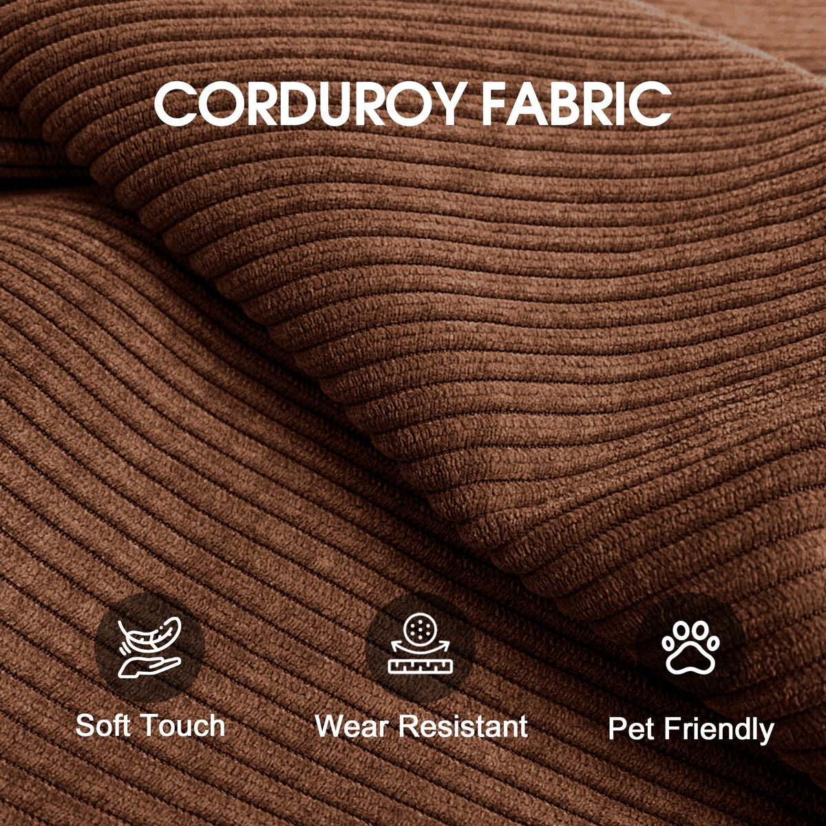 Corduroy Studio Convertible Sofa Bed by Anthony & Home, showcasing the sleek, stylish sofa in a modern living space.