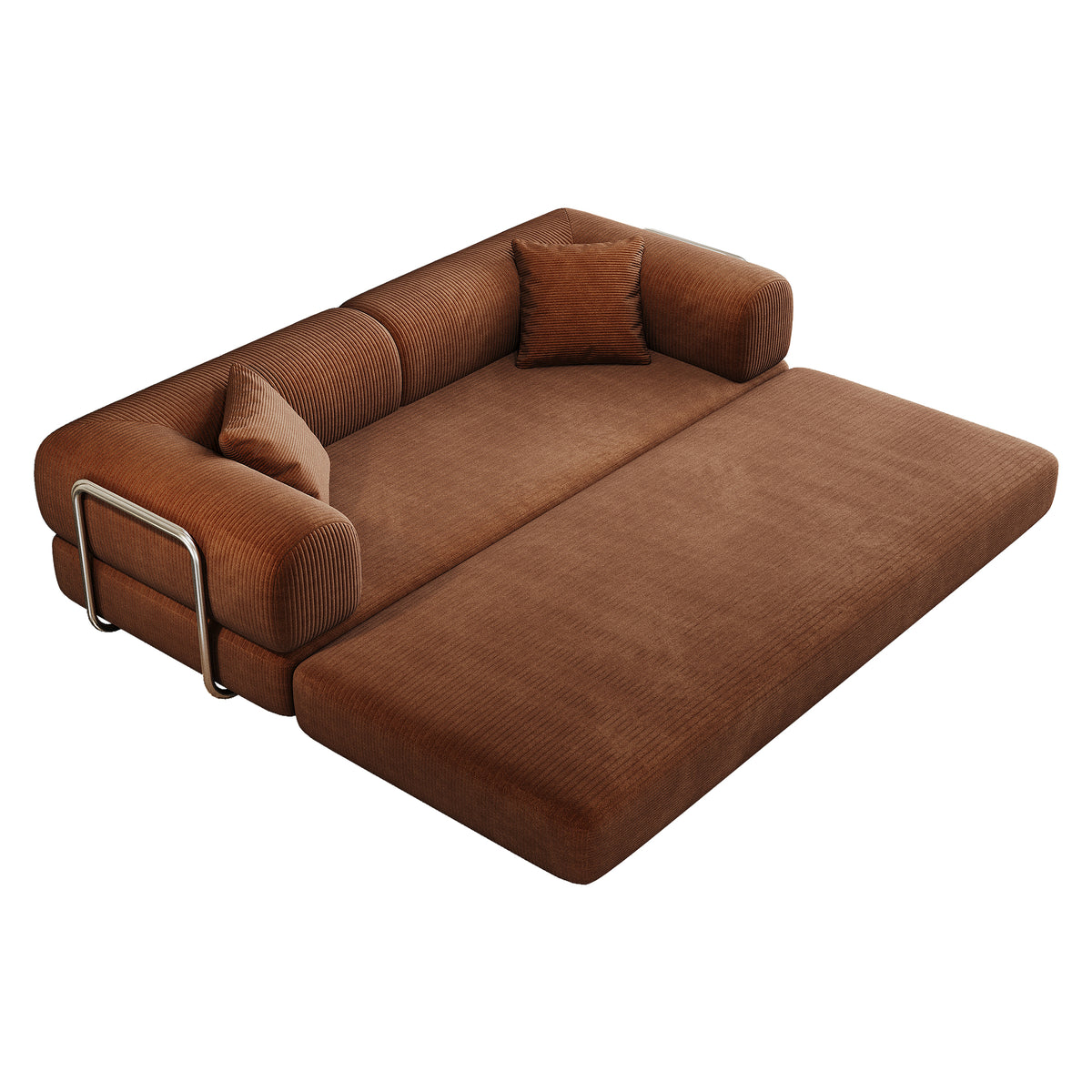 Corduroy Studio Convertible Sofa Bed by Anthony & Home, showing the stylish gray sofa bed with plush fabric and versatile design.