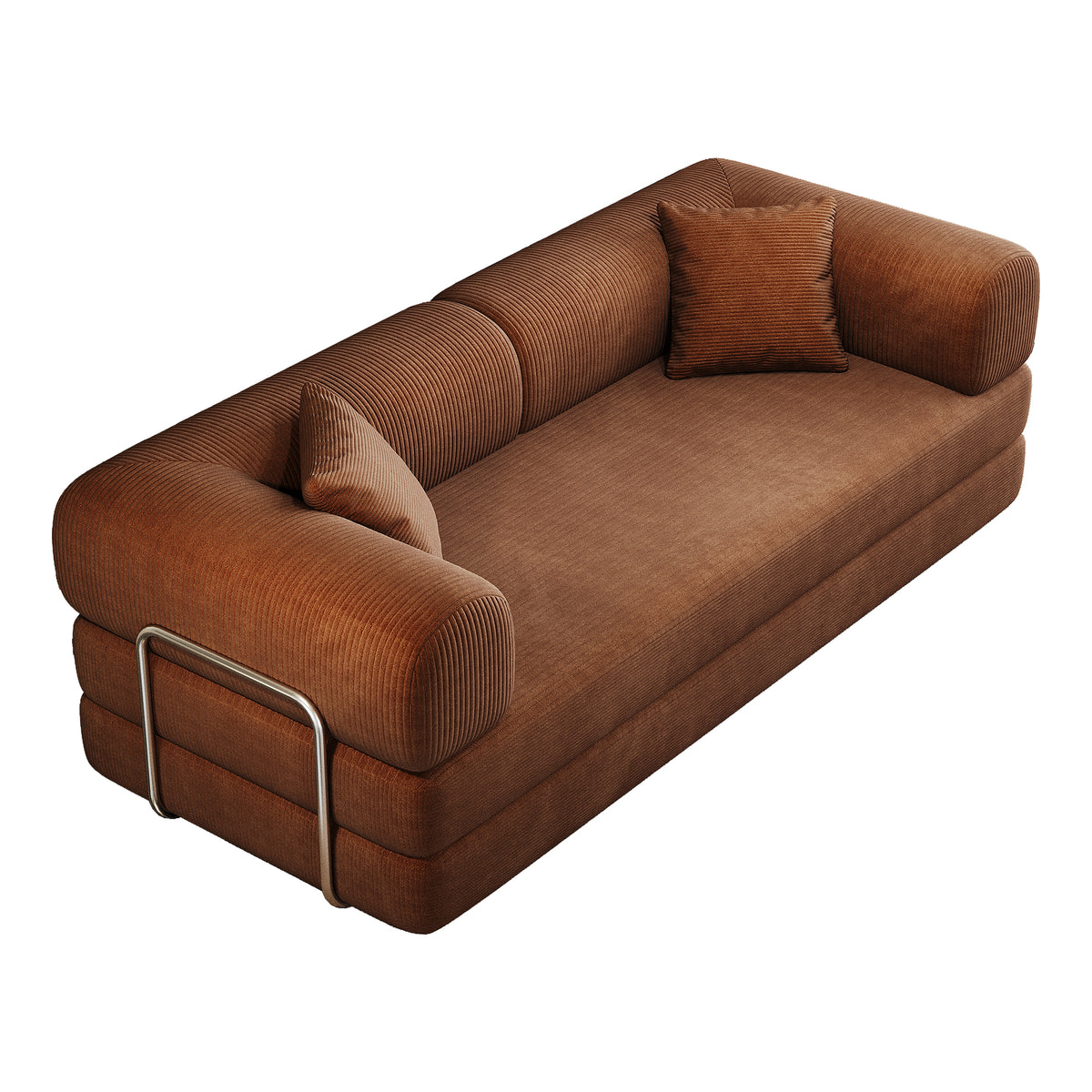 Anthony & Home Corduroy Studio Convertible Sofa Bed with plush fabric, sleek design, and versatile sleeping and seating options.