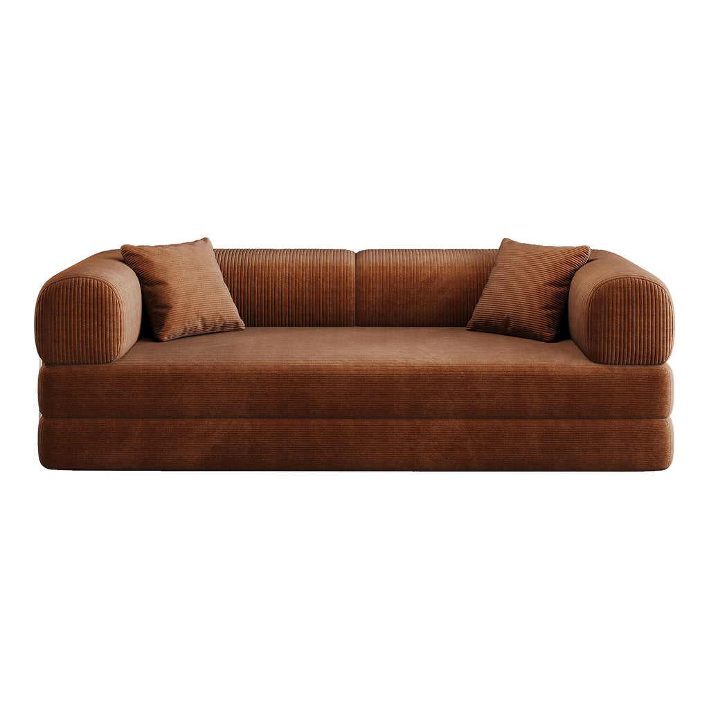 Corduroy Studio Convertible Sofa Bed by Anthony & Home shown in a cozy living space, featuring a versatile, stylish design.