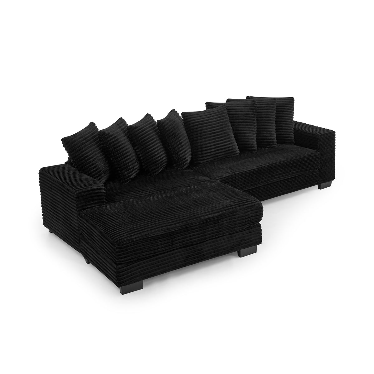 Anthony & Home corduroy tufted sleeper sectional in a signature edition, showcasing plush fabric and modern design.