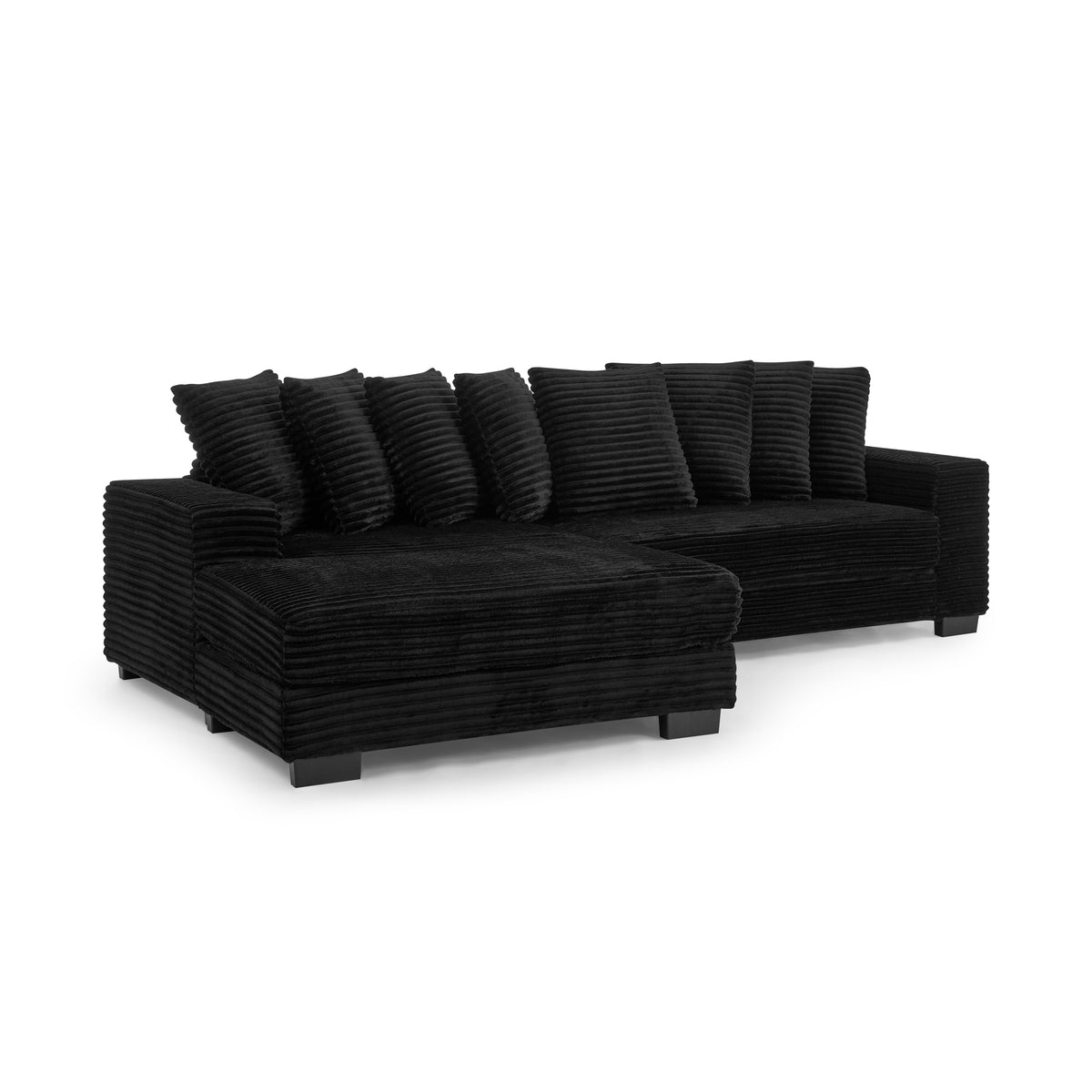 Corduroy tufted sleeper sectional sofa by Anthony & Home, featuring plush cushions and a stylish, modern design.