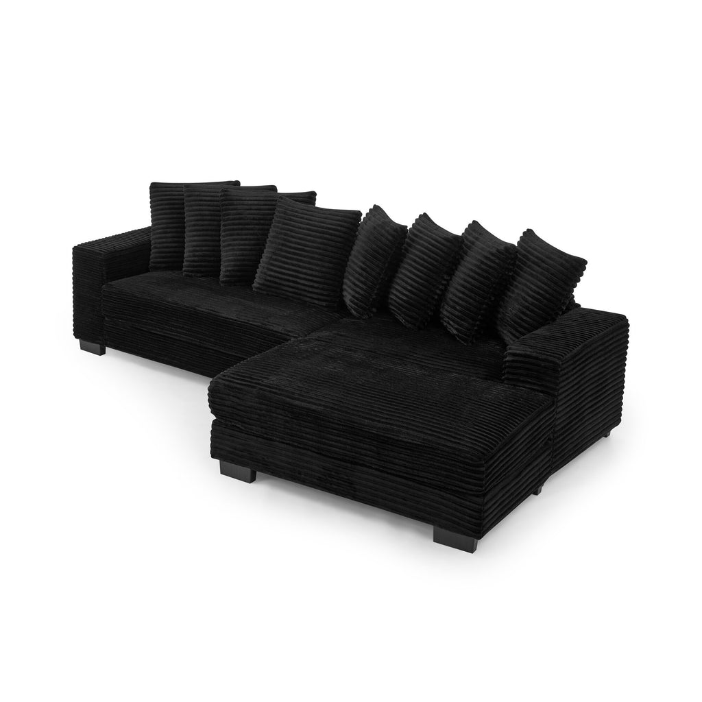 Anthony & Home corduroy tufted sleeper sectional in signature edition, featuring plush cushions and modern design.