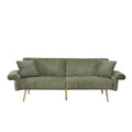 Emerald green corduroy velvet sofa bed by Anthony & Home, stylish and comfortable with a modern design and plush upholstery.