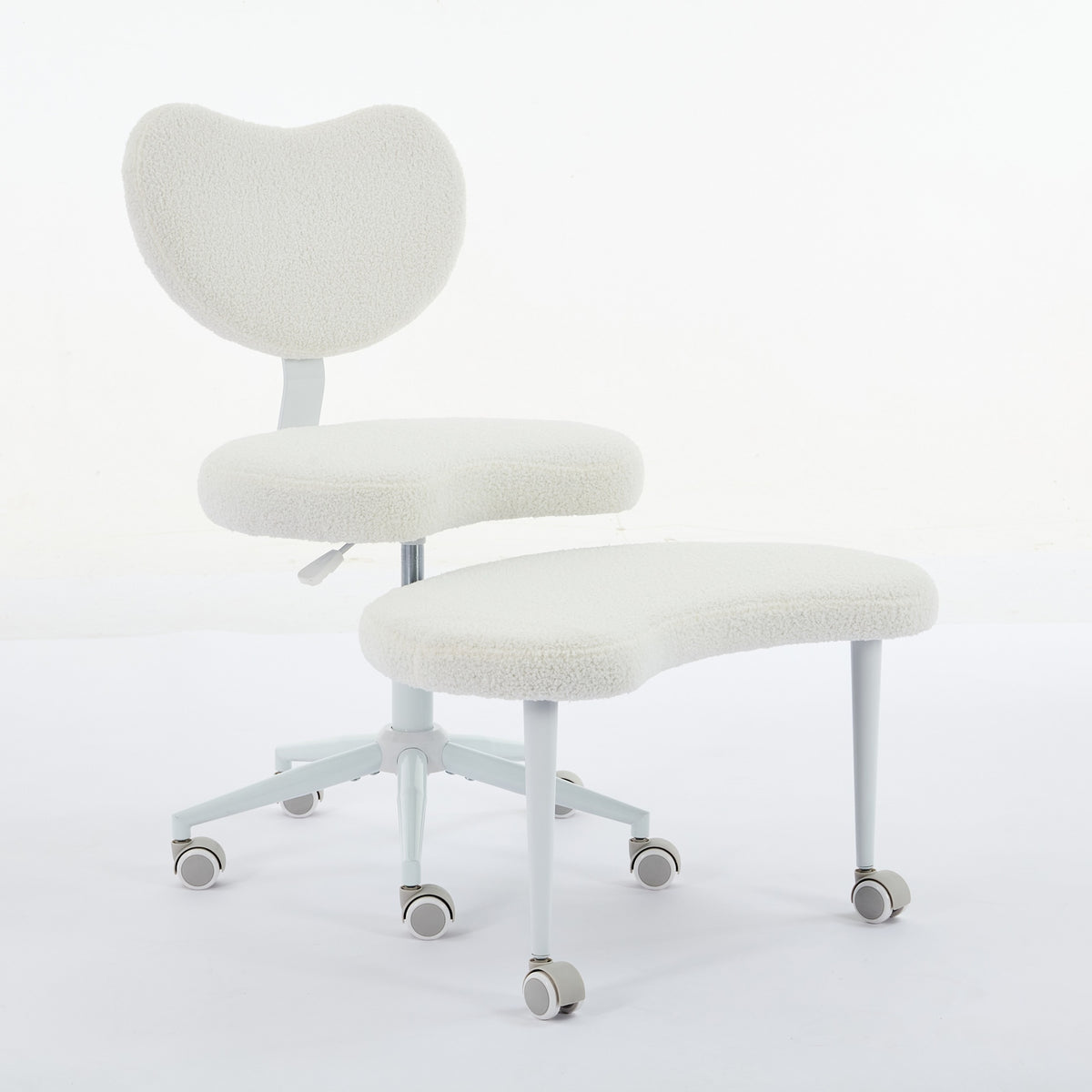 Ivory Anthony & Home cross-legged meditation chair with wheels, designed for comfortable seated meditation practice.