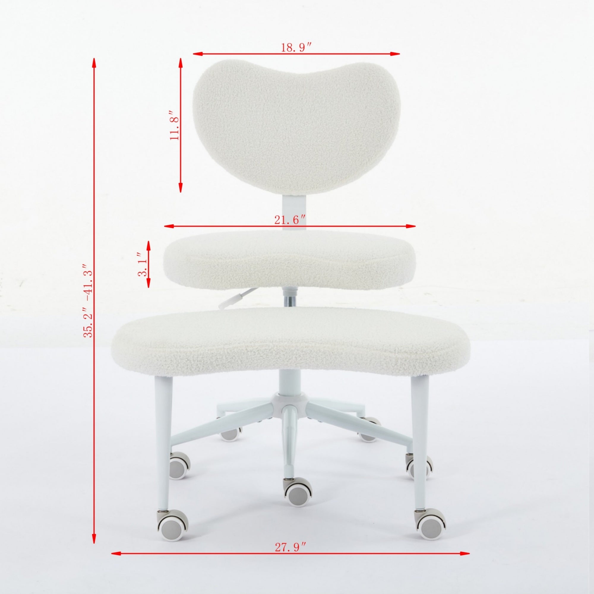 Anthony & Home ivory cross-legged meditation chair with wheels, designed for comfortable seated meditation and relaxation.