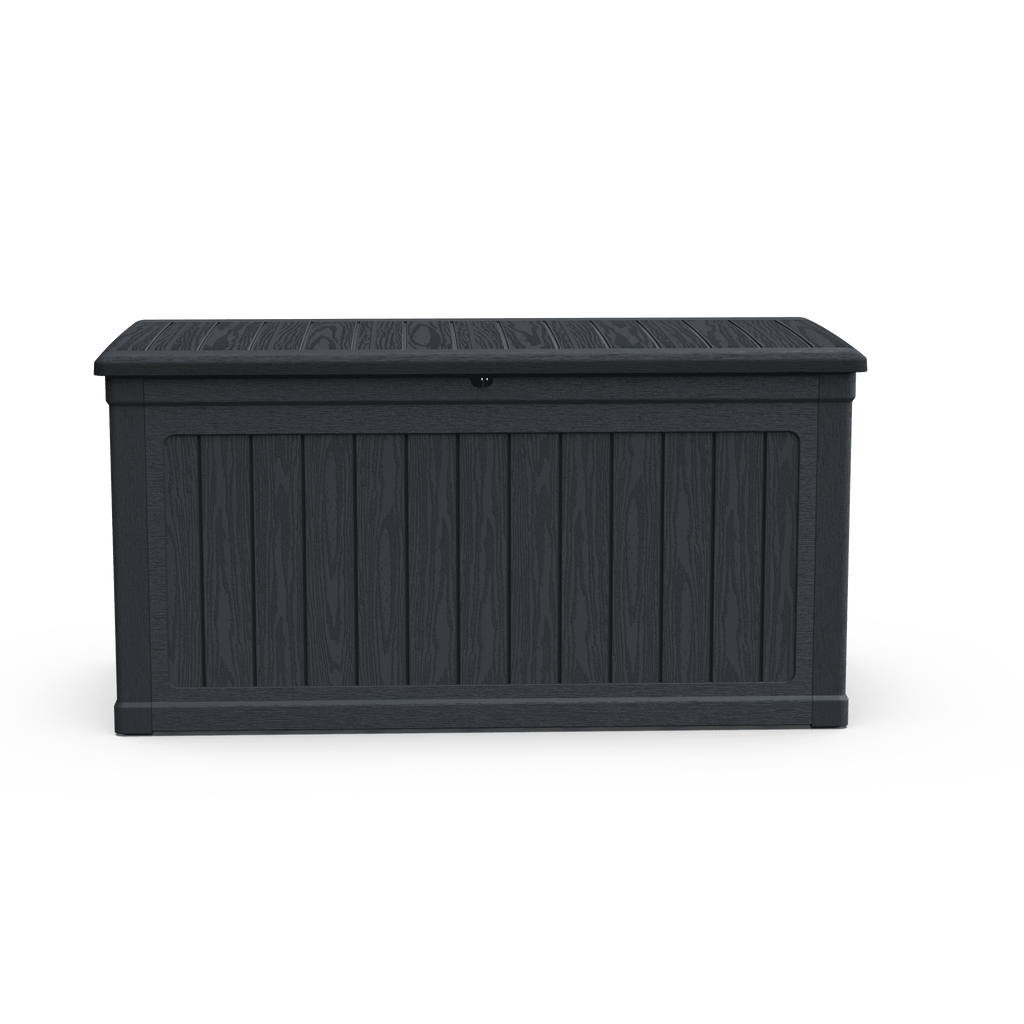 Anthony & Home 230-gallon weatherproof outdoor deck box for secure storage, featuring a durable and spacious design.