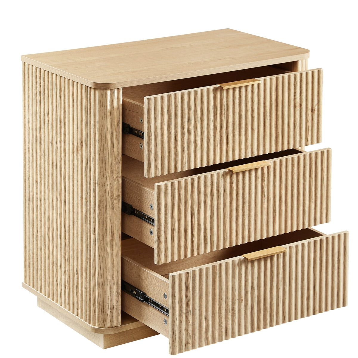 Anthony & Home Drasser Oak Dresser Set with three drawers, two-piece bedroom furniture, natural wood finish