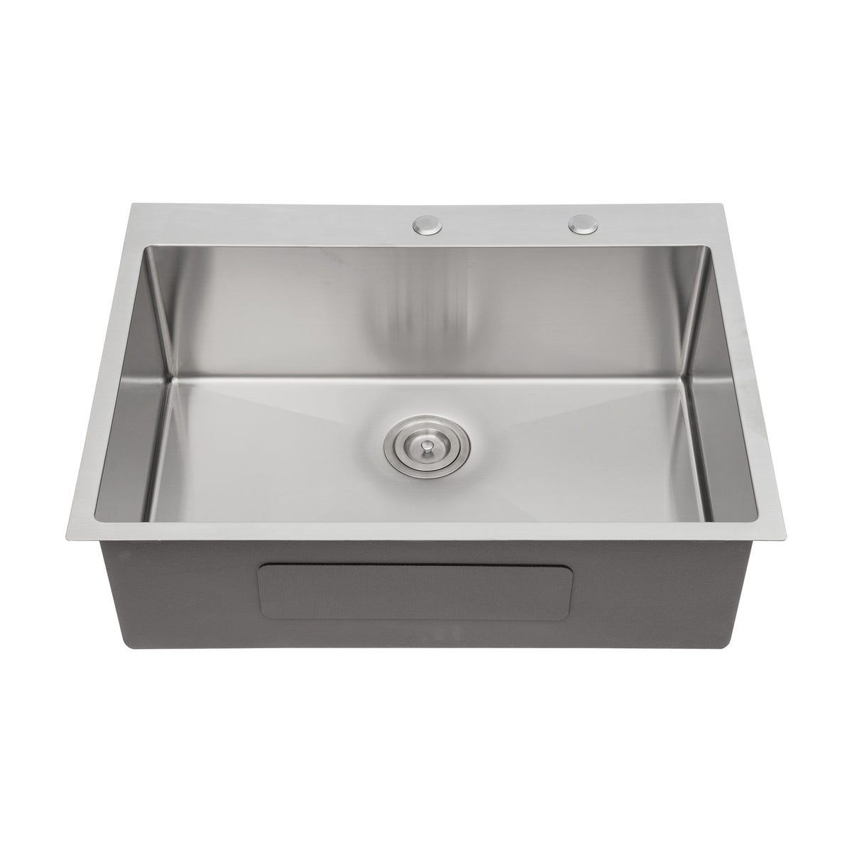Single bowl stainless steel kitchen sink from Anthony & Home, drop-in style with a sleek, durable design for modern kitchens.