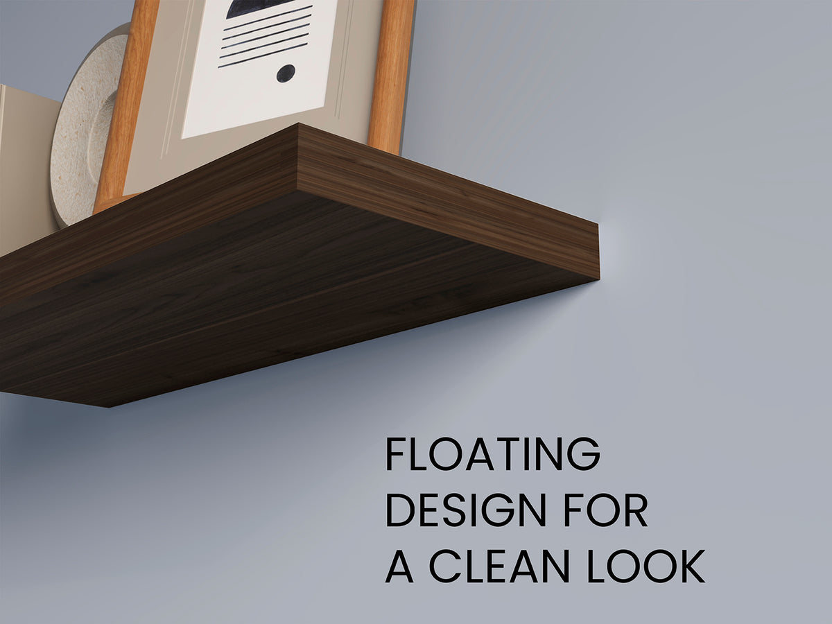 Anthony & Home Ecco 31.5-inch wide floating shelves set of 2 for wall decor in living room and bedroom.