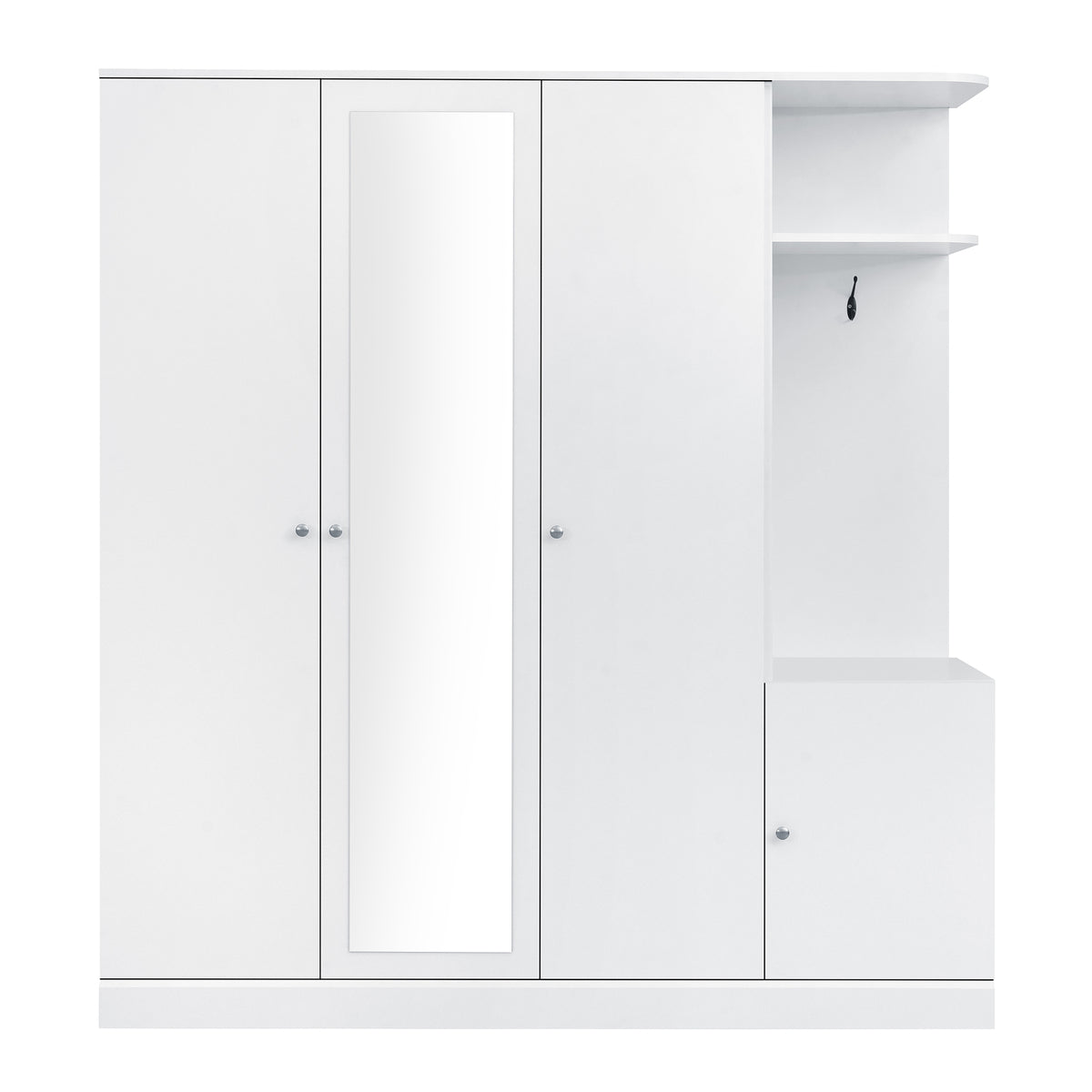 Anthony & Home Elegant Collection wardrobe with full-length mirror, wooden storage cabinet with sleek design and sturdy construction.