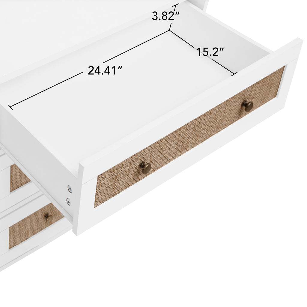 White lacquer wardrobe armoire with three drawers from Anthony & Home Elite Collection, featuring a refined silhouette and modern design.