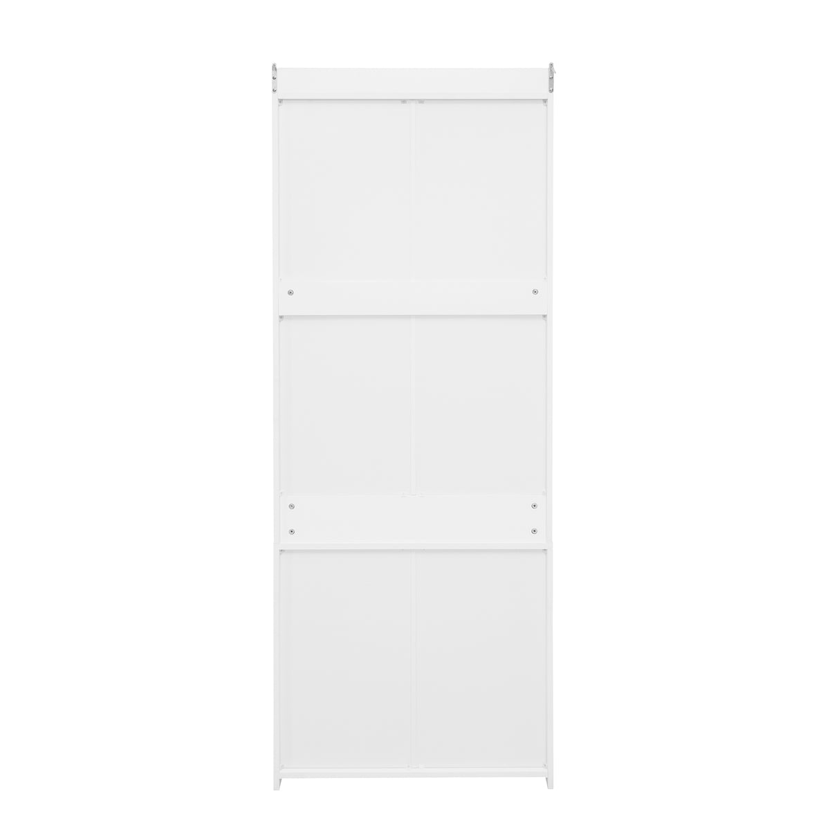 White lacquer wardrobe armoire with three drawers from Anthony & Home Elite Collection, featuring a refined silhouette and sleek design.