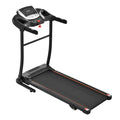 Anthony & Home Elite folding treadmill with incline, 2.5 HP brushless motor, heart rate sensor, brushed aluminum frame.