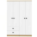 Anthony & Home Elite Pine Wardrobe with drawers, featuring natural wood finish, sturdy construction, and spacious storage compartments.