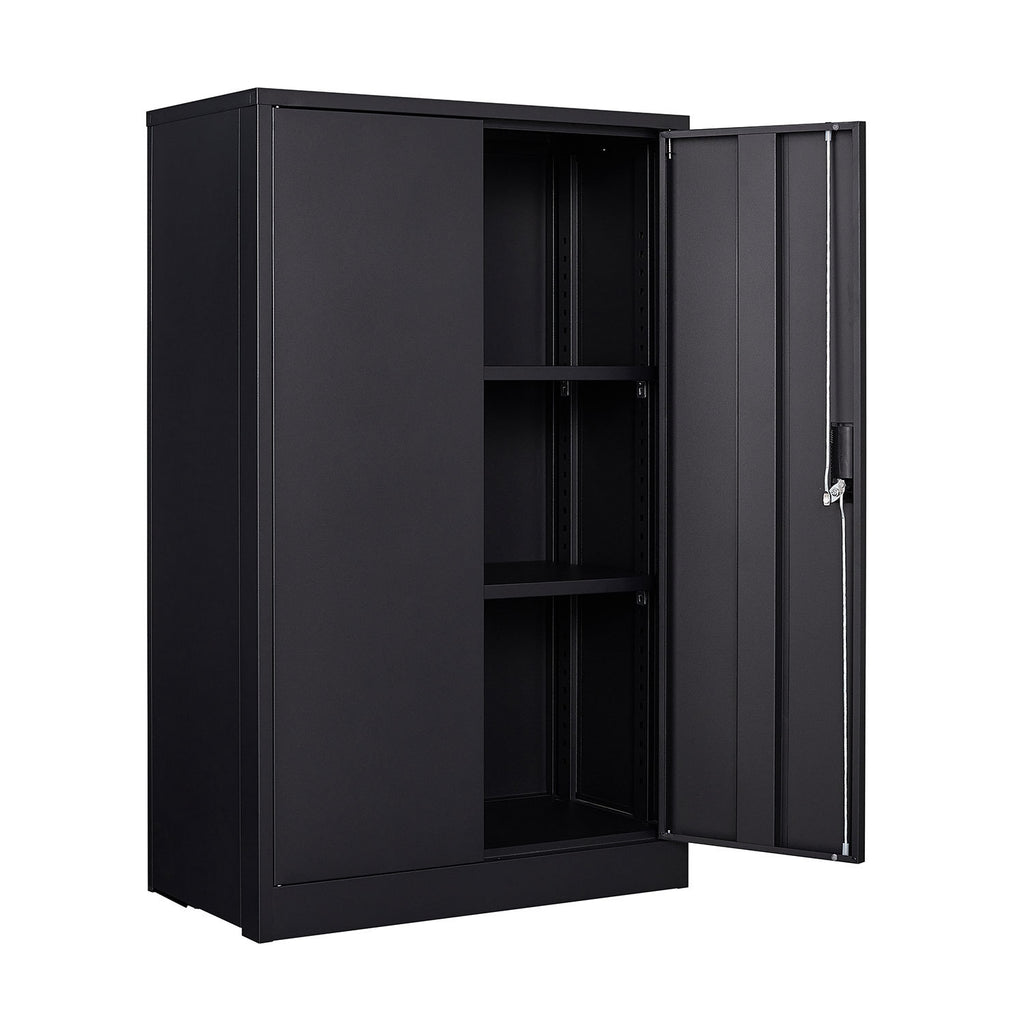 Anthony & Home Elite Series filing cabinet with multiple drawers and a sleek black finish, designed for office storage.