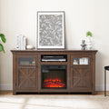 Espresso Barnwood Two Door Media Console by Anthony & Home with rustic finish and modern design for TV and media storage.