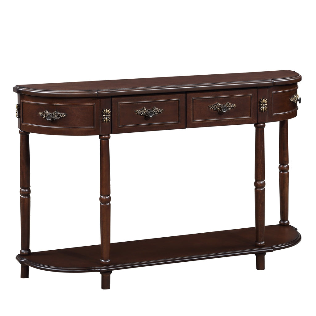Espresso finish Anthony & Home console table with sleek design and wood finish, ideal for entryways or living rooms.