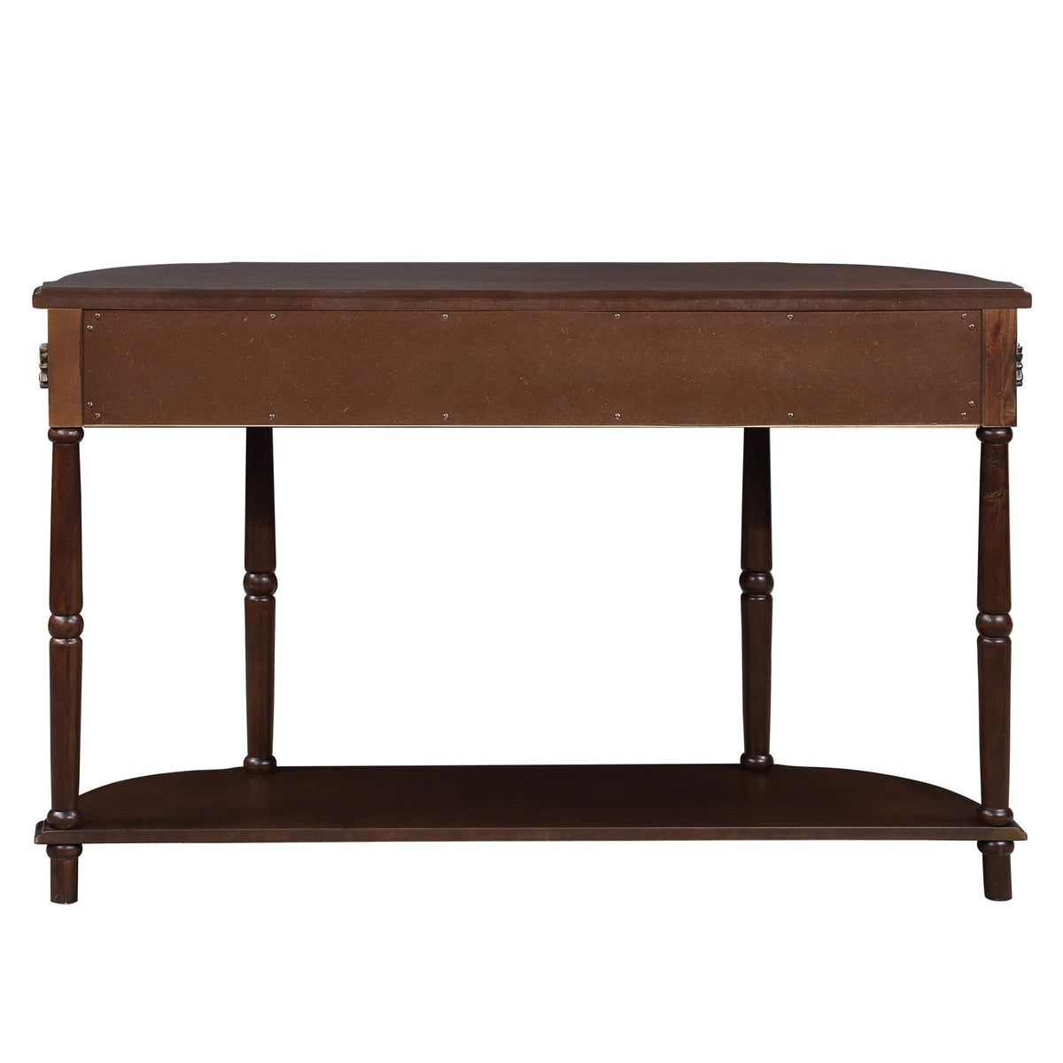 Espresso finish Anthony & Home console table with sleek design, wooden surface, and modern style for entryways or living rooms.