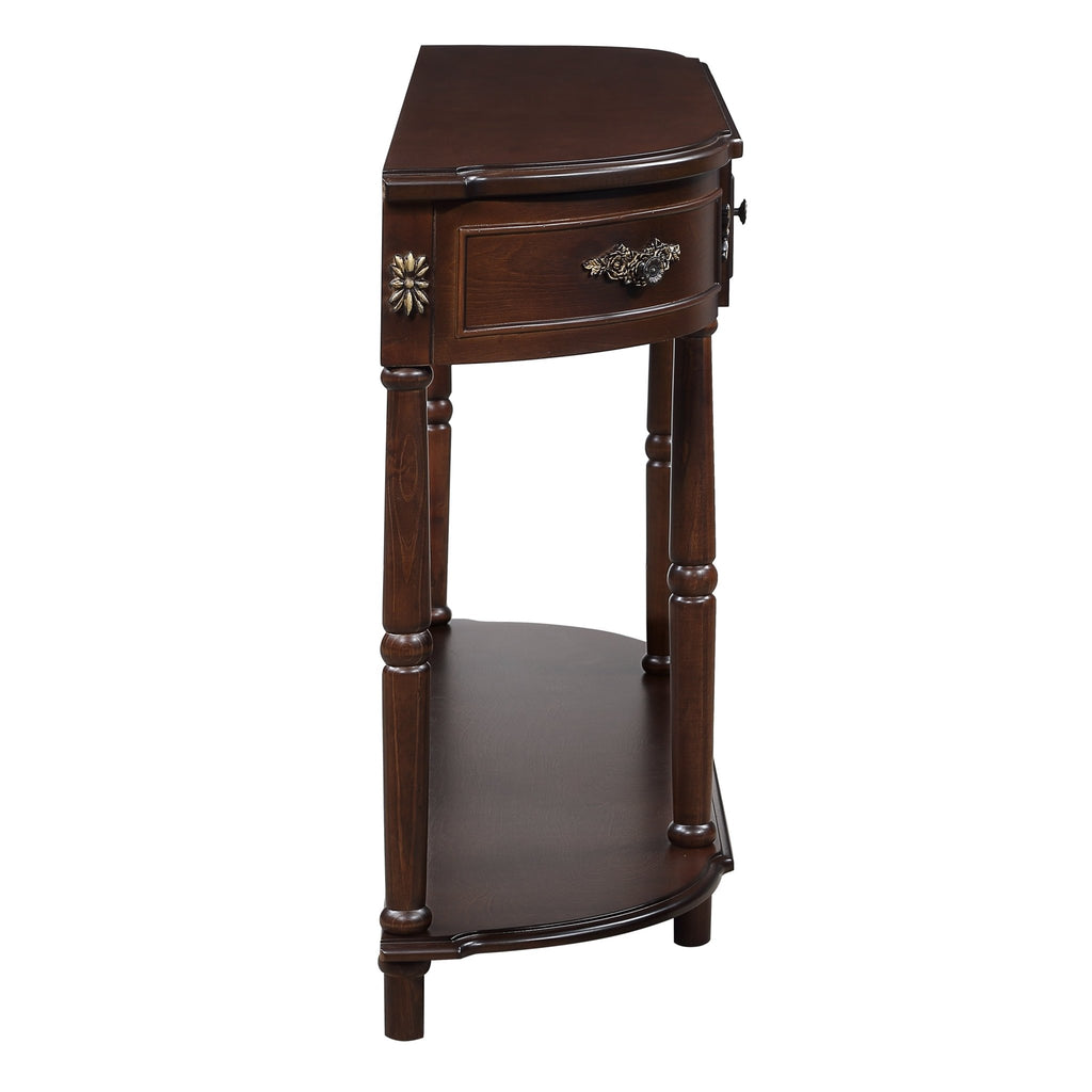 Espresso finish Anthony & Home console table with sleek design and sturdy wood construction, ideal for entryway or living room decor.