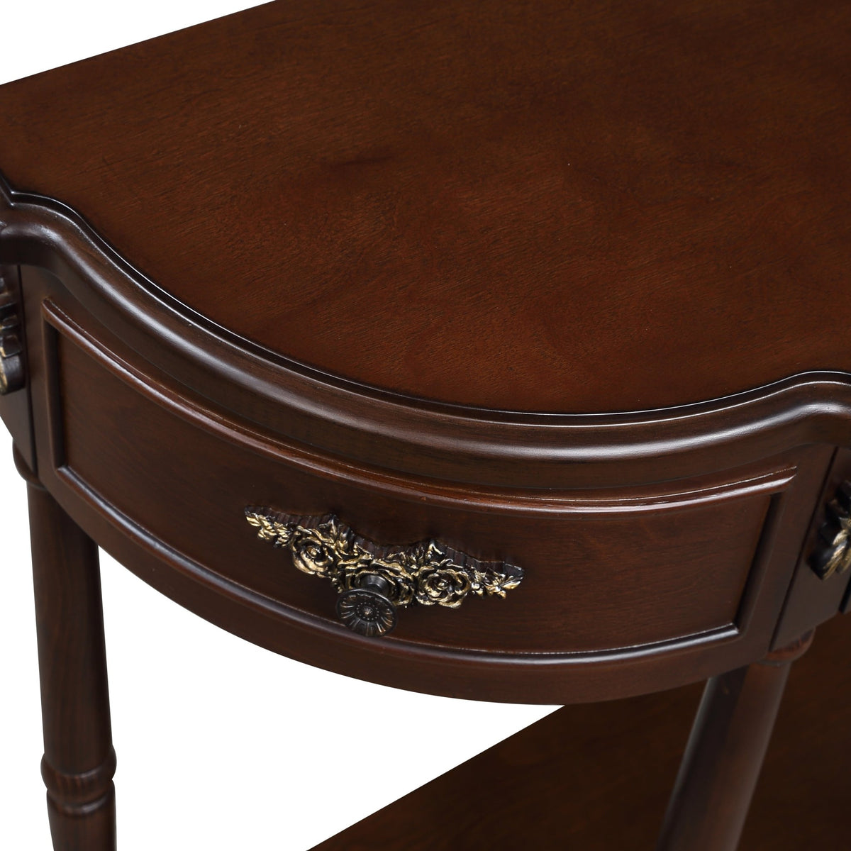 Espresso finish Anthony & Home console table with sleek, modern design and sturdy wooden construction for entryways or living rooms.