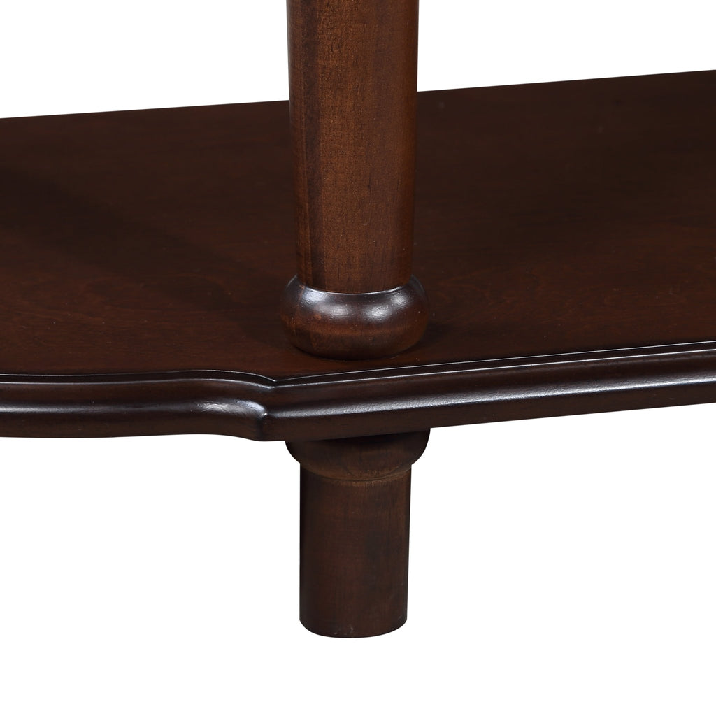 Anthony & Home espresso finish console table with sleek design and modern legs, ideal for entryway or living room decor.