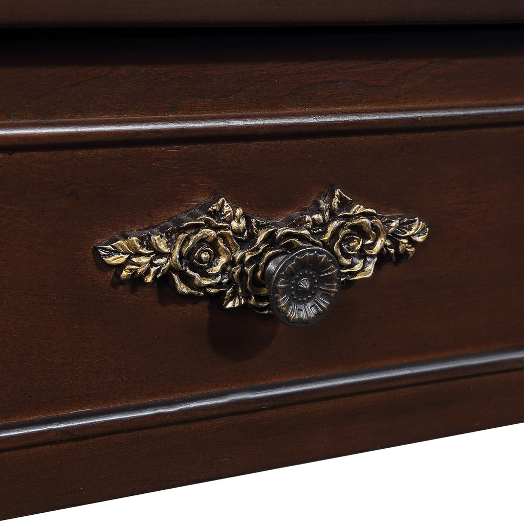 Espresso finish Anthony & Home console table with sleek rectangular top and slim legs, ideal for entryways or living rooms.